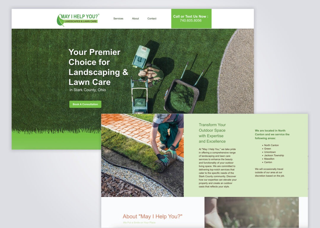 6Mixx Website example: Landscaping service