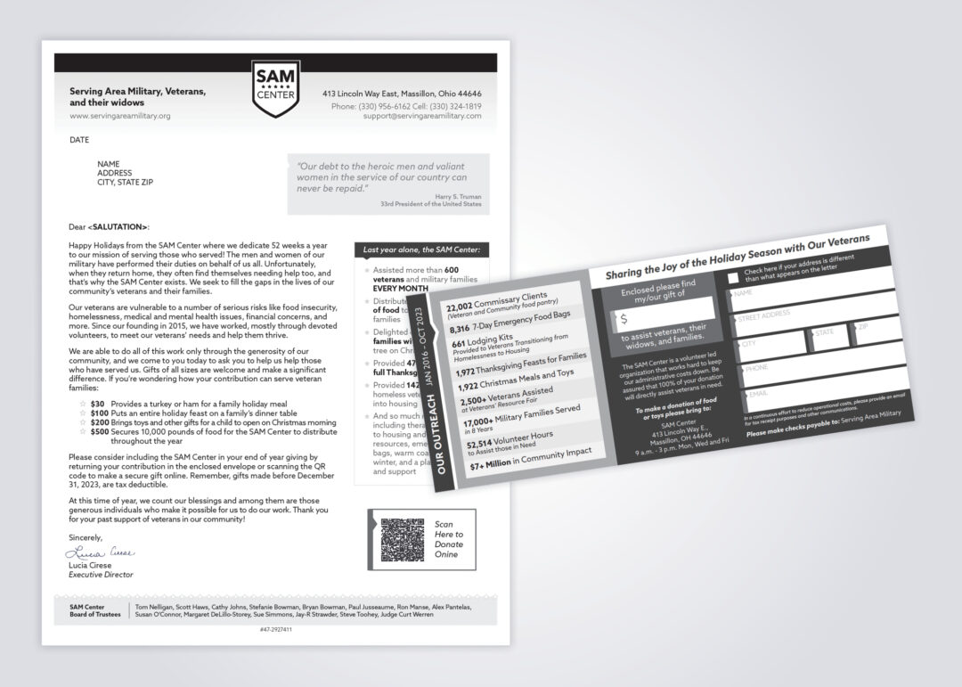 6Mixx Fundraising annual giving campaign letter and donation card example